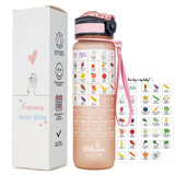 Pregnancy Water Bottle Tracker, with Weekly Milestone Stickers(4 to 40 Weeks)