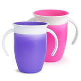 Munchkin Miracle 360 Degree Trainer Cup Set, 207ml Capacity Pink/ Purple