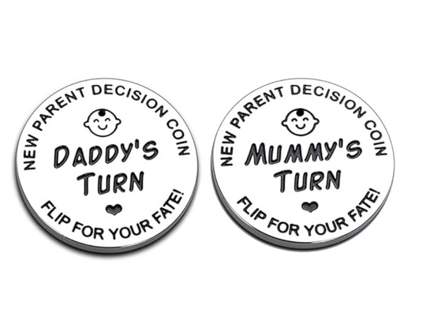New Dad Mom Gifts Funny Decision Making Coin
