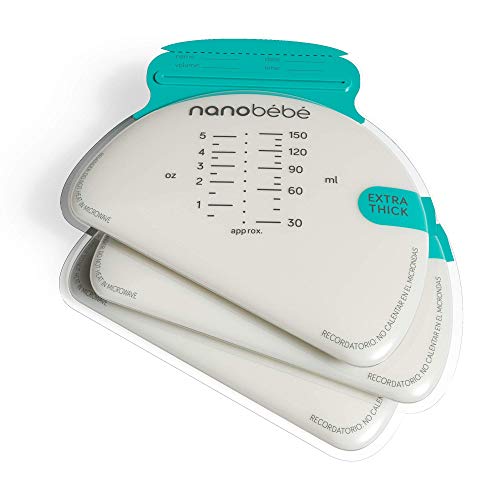 Nanobébé 50 Breastmilk Storage Bags - Breastmilk Bags for Freezer or Fridge