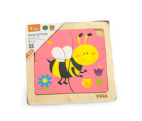 Viga - Handy Flat Puzzle Bee - 4pc