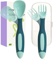 MAMALAND Infant Utensils Spoon and Fork Set with Safe Carrying case