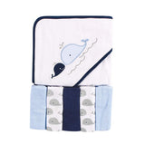 Luvable friends unisex baby hooded towel with five wash clothes