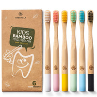 Greenzla Kids Bamboo Toothbrushes (6 Pack)