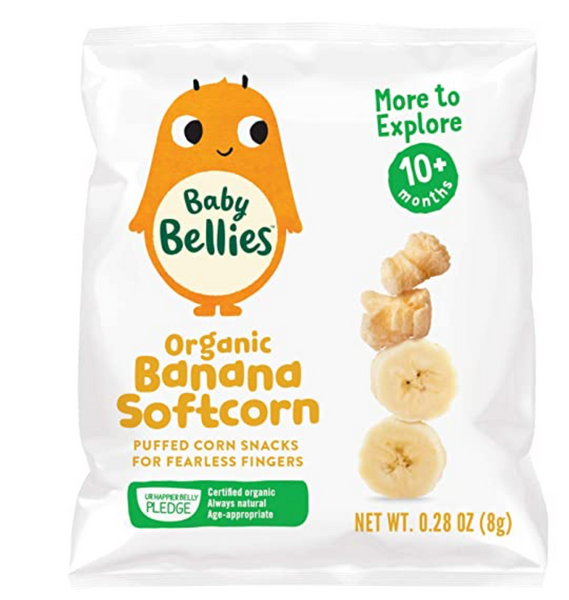 Baby Bellies Organic Banana Softcorn, 0.28 Ounce Bag - 10 Months+