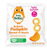 Baby Bellies Organic Pumpkin Round-a-bouts, 0.42 Ounce Bag - 7 Months+