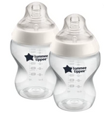 Tommee Tippee Closer to Nature Feeding Bottle, 260ml x 2  - Clear