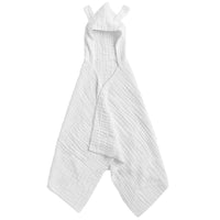 Anvi Baby - Organic Muslin Hooded Towel - White