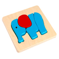 Tooky Toy - Mini Puzzle Elephant - Blue