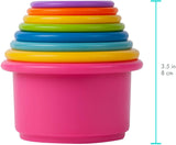 The First Years Stack Up Baby Cups, Bathtub Toys (Pack of 8)