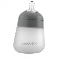 Nanobebe - Flexy Silicone Feeding Bottle - 270ml - Grey