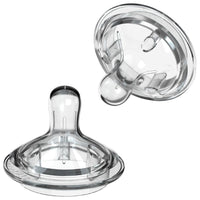 Nanobebe - Silicone Slow Flow Nipples - Pack Of 2 - Clear