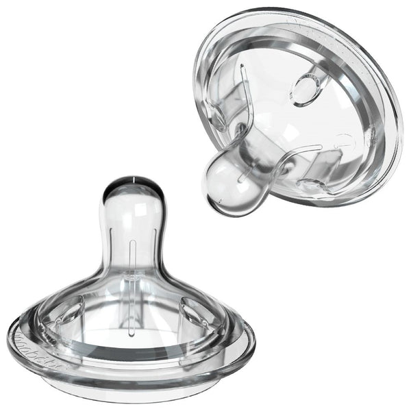 Nanobebe - Silicone Fast Flow Nipples - Pack Of 2 - Clear