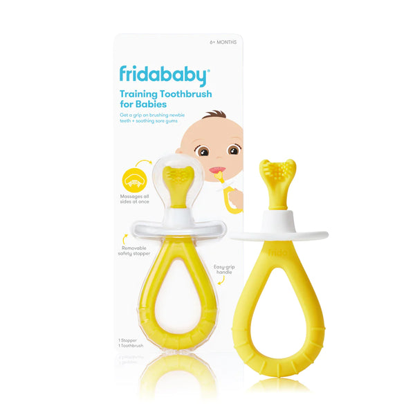 Training Toothbrush for Babies with Soft Silicone Bristles by Frida Baby